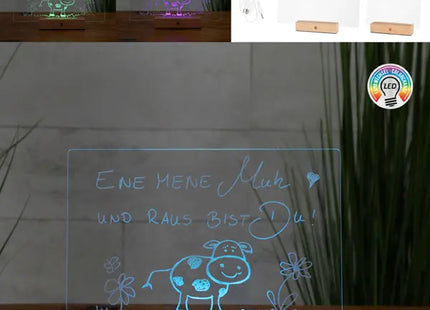 Farbenfrohes LED-USB-Nachrichtenbrett aus Acryl, ca. 30x20cm (73 Zeichen) TK Gruppe® Grosshandel 