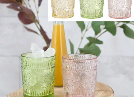 Farbenfrohes Mandala Trinkglas-Set, 3 Stück, je 300ml – Perfekt für jeden Anlass TK Gruppe® Grosshandel 