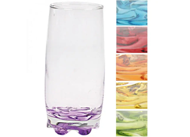 Farbige Korallen-Glas Saftgläser, 0.2l, 6er-Set in Verschiedenen Farben TK Gruppe® Grosshandel 