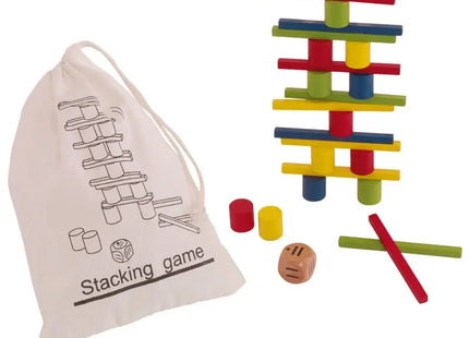 Farbiges STACKING Geschicklichkeitsspiel, Fördert Koordination & Spaß TK Gruppe® Grosshandel 