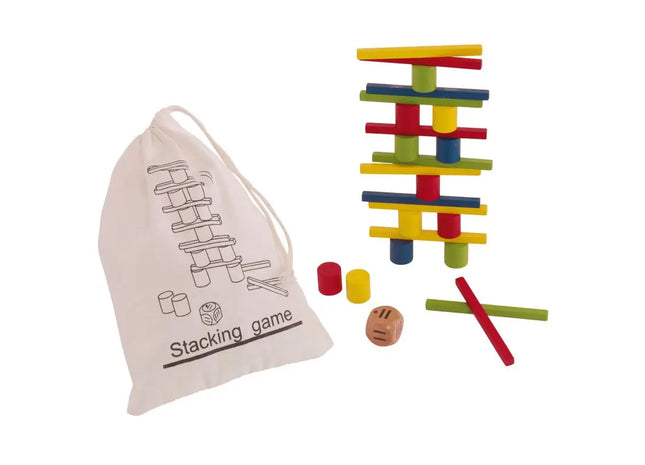 Farbiges STACKING Geschicklichkeitsspiel, Fördert Koordination & Spaß TK Gruppe® Grosshandel 