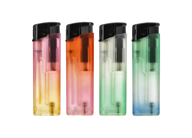 Farbverlauf Transparentes Elektronikfeuerzeug, 5er-Pack - USB Wiederaufladbar, Flammenlos TK Gruppe® Grosshandel 