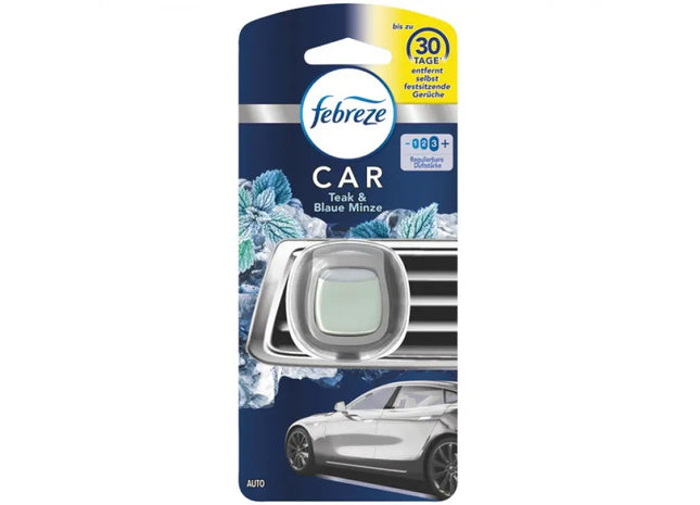 Febreze Car Air Freshener, 2ml - Teakwood & Blue Mint Scent for Enhanced Vehicle Ambiance TK Gruppe® Grosshandel 