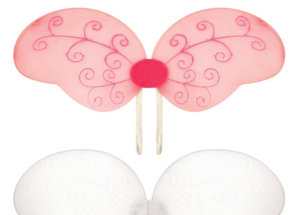Fee-Flügel für Kinder 32cm - 2 sortierte Farben, märchenhaftes Kostümzubehör TK Gruppe® Grosshandel 