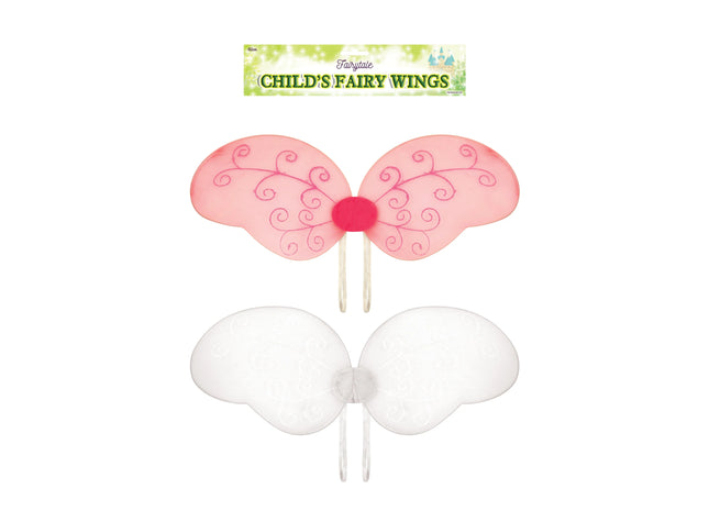 Fee-Flügel für Kinder 32cm - 2 sortierte Farben, märchenhaftes Kostümzubehör TK Gruppe® Grosshandel 