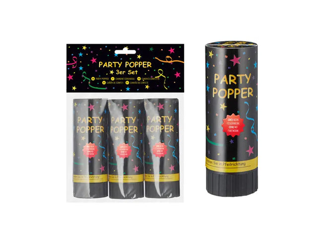 Feierliche Knallkonfetti, 3er-Pack, Bunte Überraschung, Party-Highlight TK Gruppe® Grosshandel 