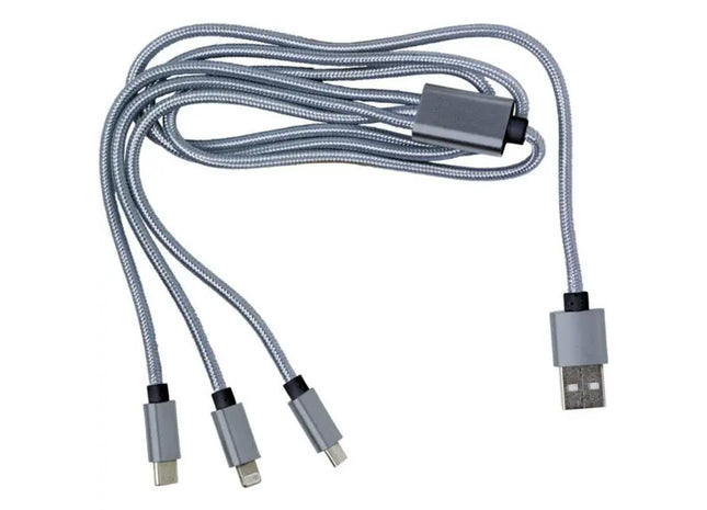 Felix Nylon 3-in-1 Ladekabel – Vielseitig & Robust für Alle Geräte TK Gruppe® Grosshandel 