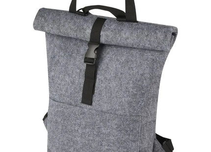 Felta Fahrradtasche aus recyceltem Filz 13 L - Mittelgrau Nachhaltige Tasche für Fahrradfahrer TK Gruppe® Grosshandel 