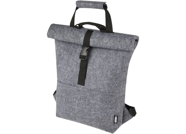 Felta Fahrradtasche aus recyceltem Filz 13 L - Mittelgrau Nachhaltige Tasche für Fahrradfahrer TK Gruppe® Grosshandel 