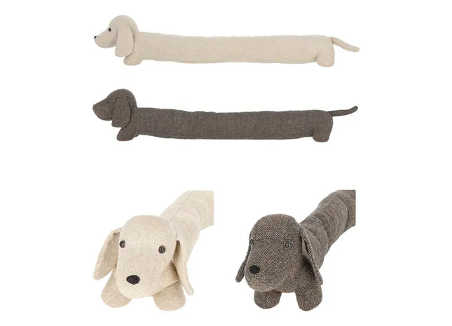 Zugluftstopper - Hund-Design, Set mit 2, ca. 85cm lang - Zugluftschutz für Türen/Fenster TK Gruppe® Grosshandel 