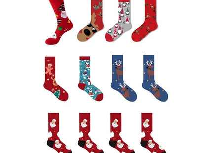 Festliche Weihnachtssocken im 3er-Pack - Bunt Gemustert, Perfekt für die Feiertage TK Gruppe® Grosshandel 