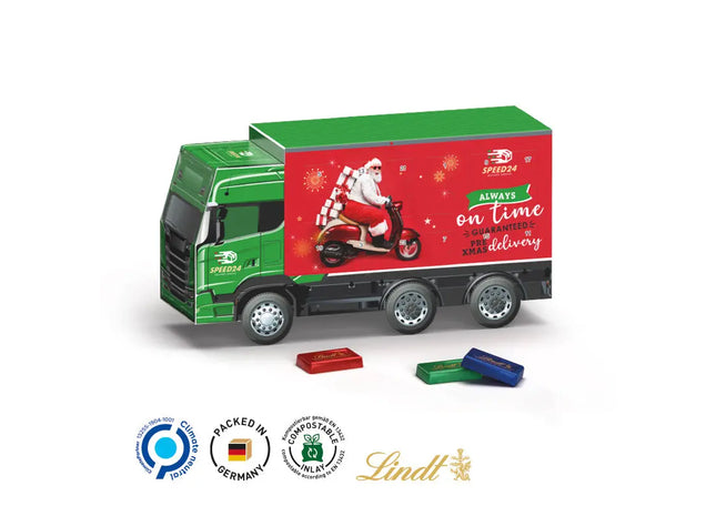 Festlicher LKW-förmiger Adventskalender, ideal für Sammler und Kinder TK Gruppe® Grosshandel 
