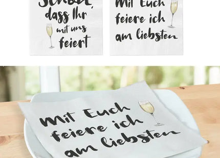 Festtags-Servietten, Zweilagig, 20er Set TK Gruppe® Grosshandel 