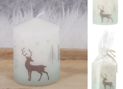 Festtags-Stumpenkerze Weihnachten, 6x8cm - Elegante Festbeleuchtung TK Gruppe® Grosshandel 