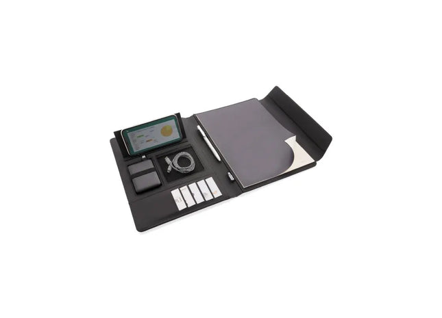 Fiko A4 Kabellose Lademappe 5W mit Powerbank - Tiefschwarz TK Gruppe® Grosshandel 
