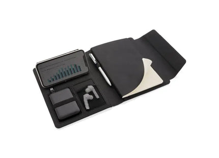Fiko A5 Wireless Charging Portfolio mit Powerbank - schwarz - Businessmappe, Konferenzmappe, Aktenmappe TK Gruppe® Grosshandel 