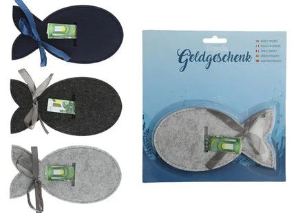 Filz Fisch Geldgeschenkbeutel, 3er-Set - Originelle Bargeld-Geschenkverpackungen TK Gruppe® Grosshandel 
