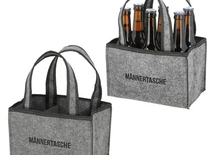 Filz Flaschenträger Tasche für Männer – Robust und Stilvoll TK Gruppe® Grosshandel 