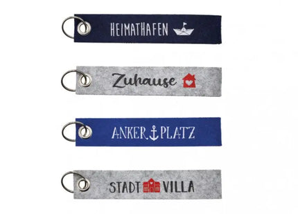 Filz-Lanyard mit Sprüchen, 18x3.5cm, Bedruckter Ausweishalter TK Gruppe® Grosshandel 