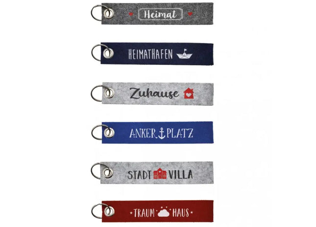 Filz-Lanyard mit Sprüchen, 18x3.5cm, Bedruckter Ausweishalter TK Gruppe® Grosshandel 