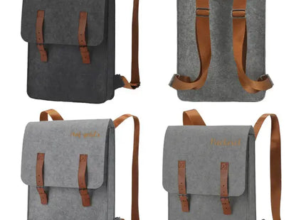 Filz-Rucksack im 4er-Set - Robust und Modern 27,5x36cm TK Gruppe® Grosshandel 