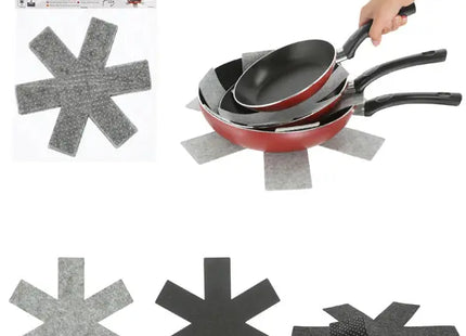 Filz-Schutzmatte für Pfannen, 3er-Set - Rund, Durchmesser 26cm TK Gruppe® Grosshandel 