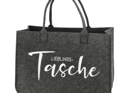 Filz-Tasche 'Lieblingstasche' mit Stickerei, ca. 49x34cm - Modischer Alltagsbegleiter TK Gruppe® Grosshandel 