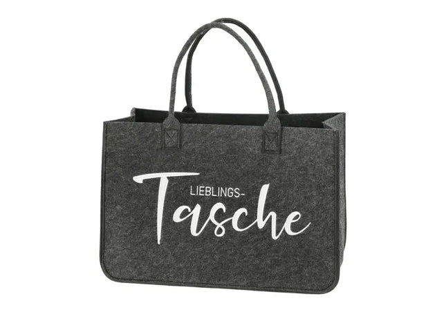 Filz-Tasche 'Lieblingstasche' mit Stickerei, ca. 49x34cm - Modischer Alltagsbegleiter TK Gruppe® Grosshandel 