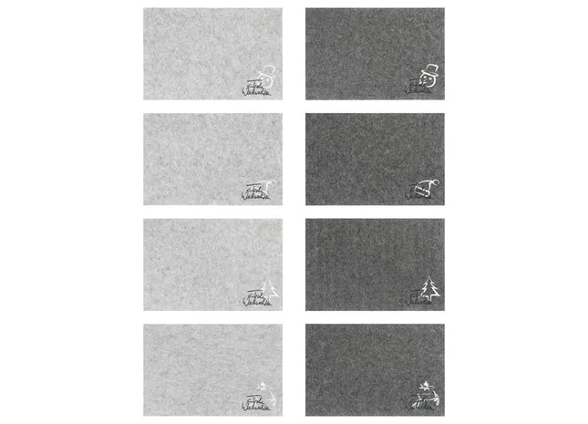 Filz-Tischset Frohe Weihnachten 8er Set, ca. 45x30cm – Festliche Tischdeko TK Gruppe® Grosshandel 
