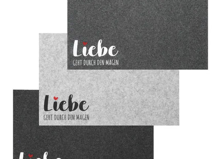 Filz-Tischset Liebe - Sortierte Designs, 3er Pack, 45x30cm, Dekorative und Robuste Tischunterlagen TK Gruppe® Grosshandel 