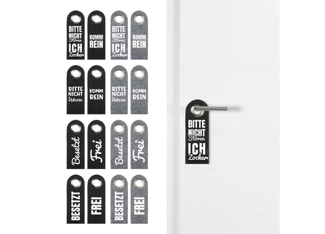 Filz-Türanhänger im 8er-Set - Robuste Dekohänger, 22x8 cm TK Gruppe® Grosshandel 