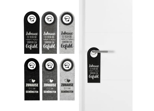 Filz Türhänger Set aus 3 - Dekorativ und Funktional, ca. 22x8cm TK Gruppe® Grosshandel 