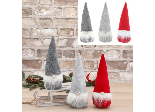 Filz-Wichtel Trio, Handgefertigte Dekofiguren, 20cm Höhe, 3er-Set TK Gruppe® Grosshandel 