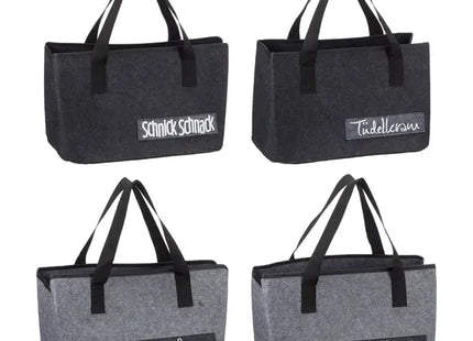 Filztaschen zur Aufbewahrung, 4er Set, Vielseitig, 38x26x26,5cm, Stilvoll & Robust TK Gruppe® Grosshandel 