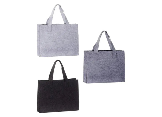 Filztragetasche mit Henkel, 3er Set, ca. 36cm x 27cm, Modisch & Robust TK Gruppe® Grosshandel 