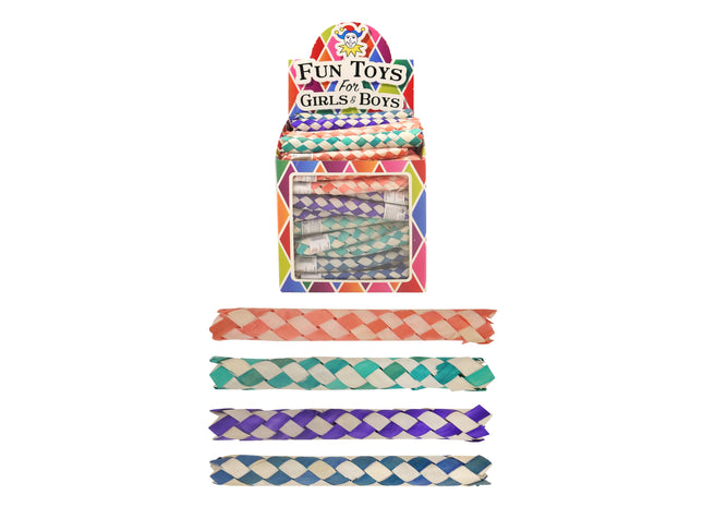 Fingerfalle 14 cm – 4 sortierte Farben, Fingerfall Geschicklichkeitsplayeug TK Gruppe® Grosshandel 