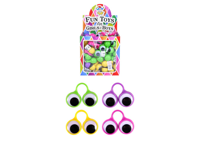 Fingerpuppen mit Augen, 5 cm, 4 verschiedene Farben TK Gruppe® Grosshandel 
