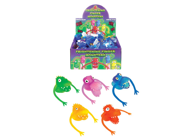 Fingerschrecken 4 cm – 5 verschiedene Farben, gruseliges lustiges Spielzeug für Kinder TK Gruppe® Grosshandel 