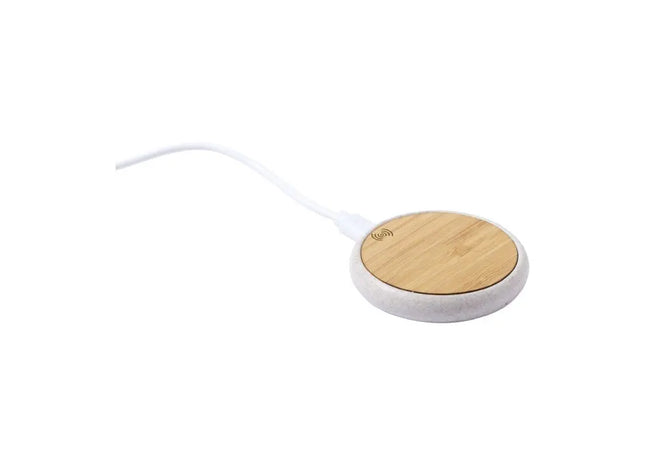 Fiore Beige Wireless Charger - Natural Finish, Efficient & Stylish TK Gruppe® Grosshandel 