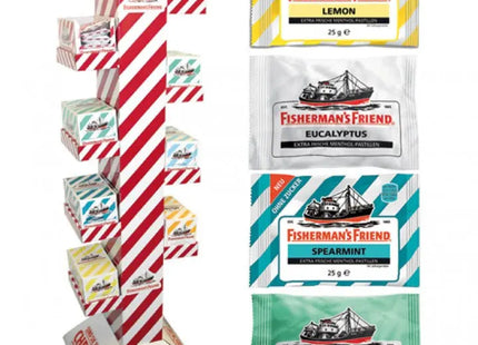 Fisherman's Friend Sortiment, 192er Display, 6 Verschiedene Geschmacksrichtungen, Großhandelspackung TK Gruppe® Grosshandel 