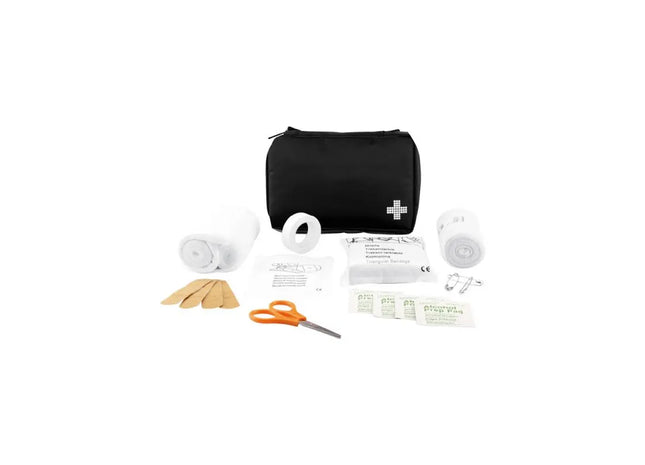 Flaches Erste Hilfe Set - schwarz: Schlankes Erste-Hilfe-Kit in Schwarz - Diskret & Zugänglich TK Gruppe® Grosshandel 