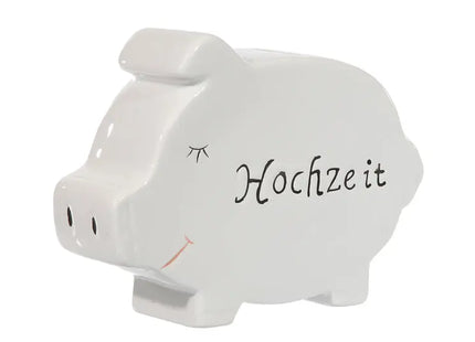 Flaches Hochzeits-Sparschwein, ca. 15cm – Ideales Geschenk für Paare TK Gruppe® Grosshandel 