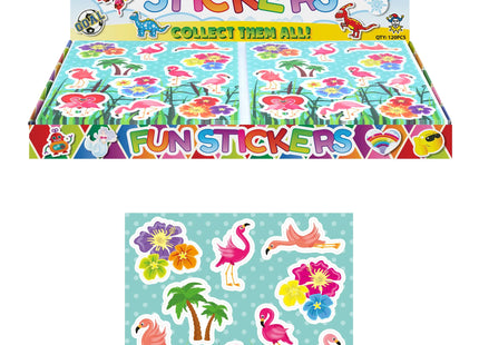 Flamingo-Aufkleber 10x11,5 cm, 12 Stück Pro Karte - Dekorative Aufkleber für Scrapbooking & DIY TK Gruppe® Grosshandel 