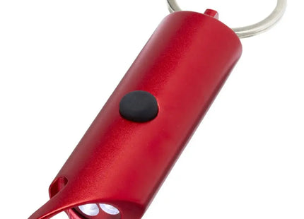 Flare IPX-LED-Lampe & Flaschenöffner aus recyceltem Aluminium mit Schlüsselanhänger - Rot TK Gruppe® Grosshandel 