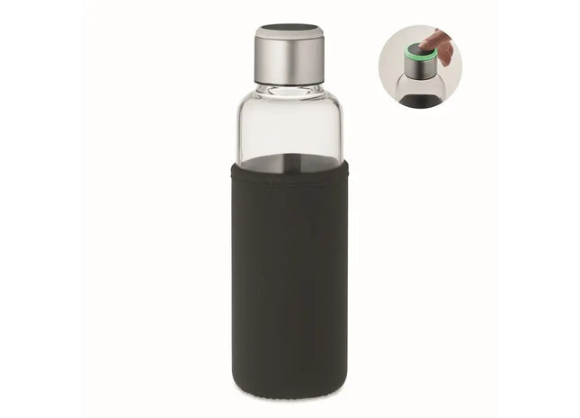 Flasche Trink-Erinnerung 500ml INDER - Schwarz TK Gruppe® Grosshandel 