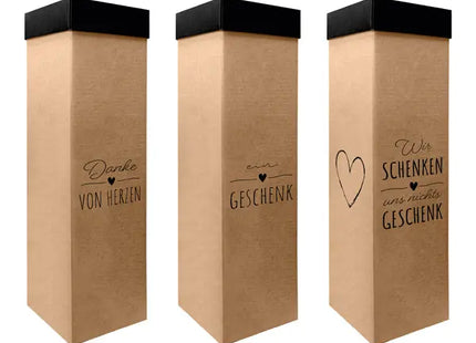 Flaschenbox mit Deckel, 3er-Set, ca. 34cm hoch – Stilvolle und sichere Aufbewahrungslösung TK Gruppe® Grosshandel 
