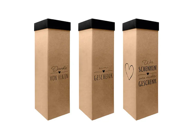 Flaschenbox mit Deckel, 3er-Set, ca. 34cm hoch – Stilvolle und sichere Aufbewahrungslösung TK Gruppe® Grosshandel 