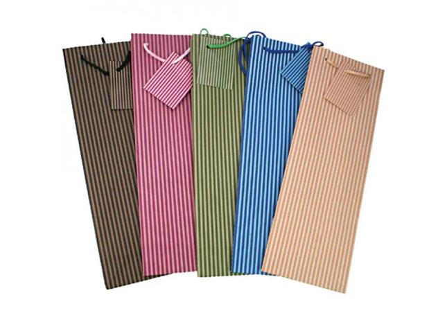 Flaschengeschenktüte aus Kraftpapier, 36x12.5x8cm - Elegante Verpackung für besondere Anlässe TK Gruppe® Grosshandel 