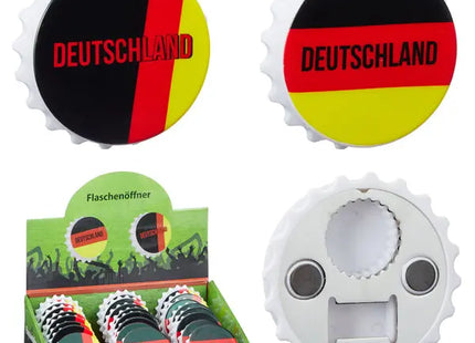 Flaschenöffner 2er Set Deutschland - 8cm langlebiger Bieröffner im Uni-Design TK Gruppe® Grosshandel 