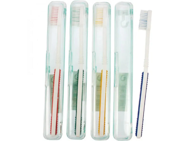 Flex Zahnbürste in transparenter Box, 19cm, Anpassbares Design TK Gruppe® Grosshandel 